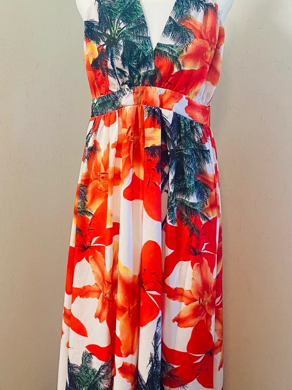 CBR Red and White Floral Dress